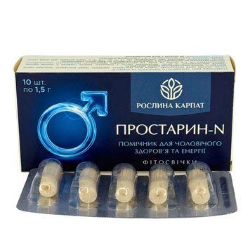 Фітосвічки Простарин-N 10 шт. &ndash; підтримка чоловічого здоров&rsquo;я Рослина Карпат 484744 484744 фото