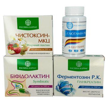 Здорове травлення та підтримка кишківника &ndash; Чистоксин, Глютамін, Біфідолактин, Ферментозин Рослина Карпат 484771 484771 фото